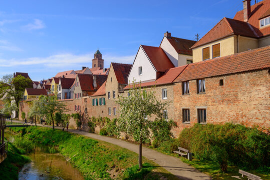 Germany, Bavaria, Donauwoerth, Kleine Woernitz