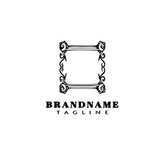 frame border logo cartoon cute black icon isolated vector symbol