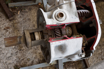 A carved part of the aircraft engine.