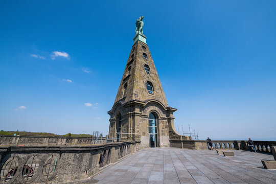 Germany, Hesse, Kassel, Hercules monument in Bergpark Wilhelmshohe