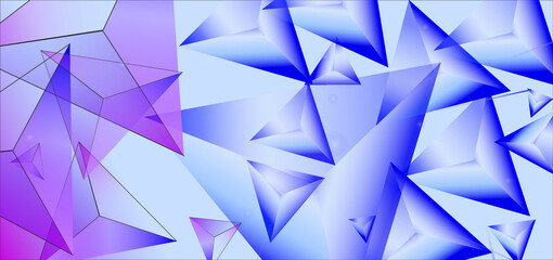 Abstract Blue Background With Triangles