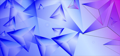 Fototapeta premium Abstract Blue Background With Triangles