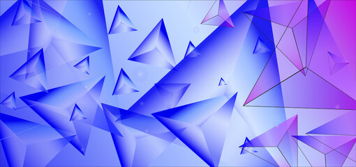 Abstract Blue Background With Triangles