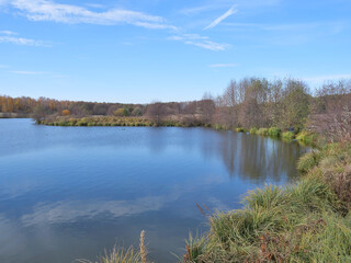autumn landscape with lake