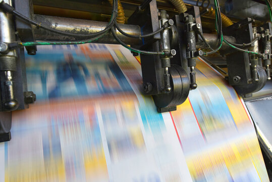 Printing machine in a printing shop