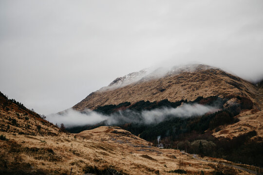 UK, Scotland, Highland, foggy landscape