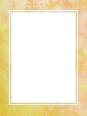 オレンジ色の雪のフレームがある背景素材