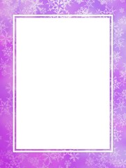 紫色の雪のフレームがある背景素材