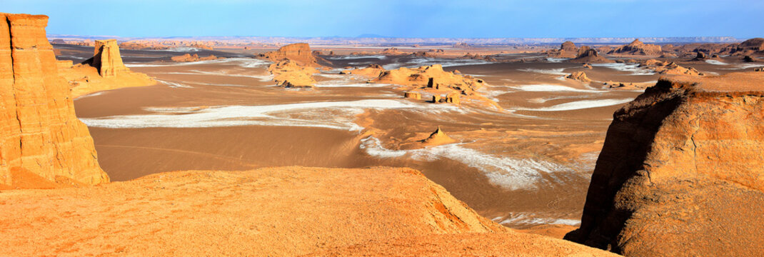 Iran, Panorama of Lut Desert