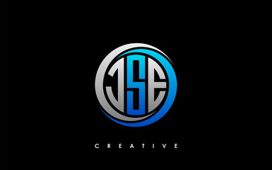 JSE Letter Initial Logo Design Template Vector Illustration