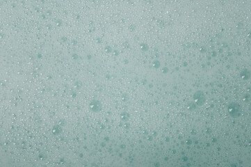 Aquamarine color soap bubble