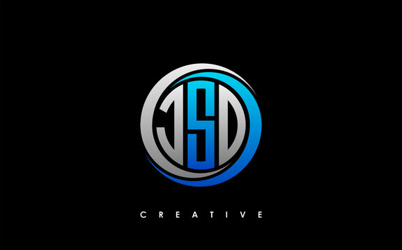 JSD Letter Initial Logo Design Template Vector Illustration