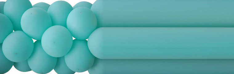 sky blue balloons, holiday sky blue balloon, turquoise bubbles beautiful party texture. Copy space