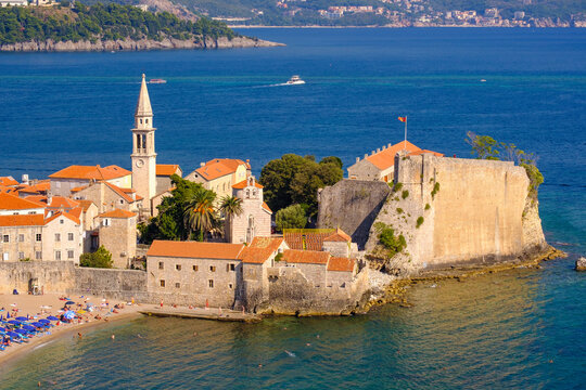 Montenegro, Adriatic Coast, Budva, Old town