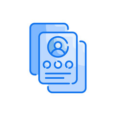 cv Form vector blue colour icon style illustration. EPS 10 file