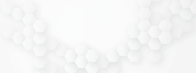 hexagon concept design abstract technology background vector EPS, Abstract white hexagon concept background, soft white background.	
