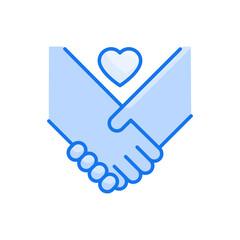 Loyalty vector blue colour icon style illustration. EPS 10 file