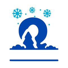 Letter q and winter composition monogram, vector logo, emblems or initial design.