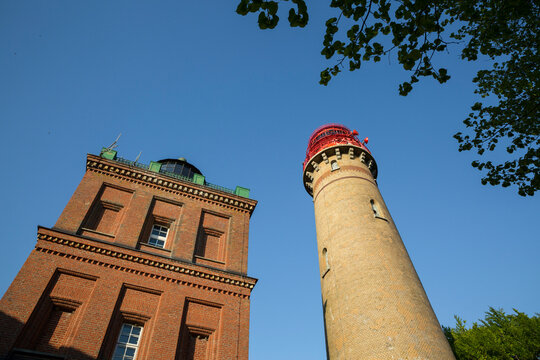 Germany, Ruegen, Cape Arkona, Cape Arkona Lighthouse and Schinkel Tower