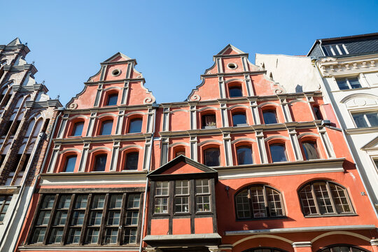 Germany, Mecklenburg-Western Pomerania, Stralsund, Old town, house facade