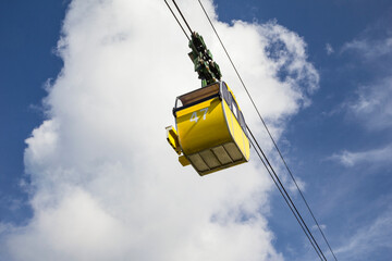Germany, Bavaria, Chiemgau, Kampenwand cable car