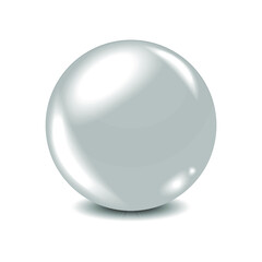 Silver sphere isolated on a white background