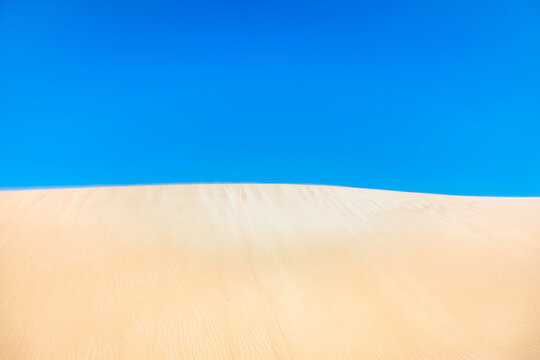 Spain, Andalucia, Tarifa, Punta Paloma, Parque Natural Del Estrecho, sand dune, blue sky