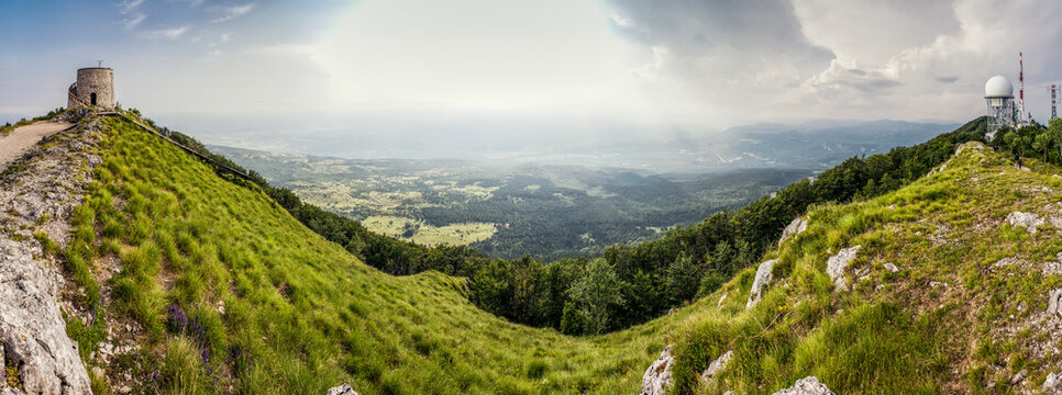 View from Vojak mountian on Ucka Nature Park, Istria, Croatia