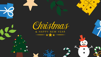 Realistic merry Christmas background design 