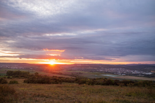 Sonnenuntergang im Leininger Land