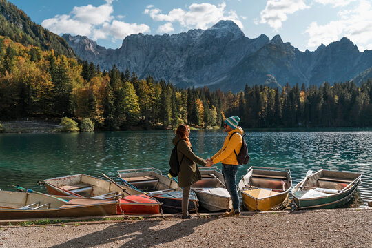 Couple at Laghi di Fusine, Friuli Venezia Giulia, Italy