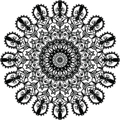 abstract floral ornament vector model design