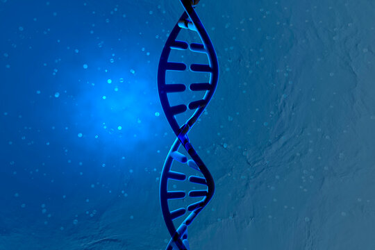 3D Rendered Illustration, visualisation of a DNA double helix