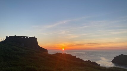 sunset over the fortress