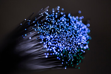 Optical fiber transmitting information