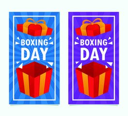Boxing day promo sale poster design template