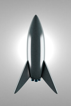 3D rendered illustration of a conceptual rocket formed spaceship