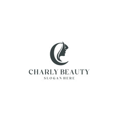 Letter C and Beauty Face logo concept ready for your brand