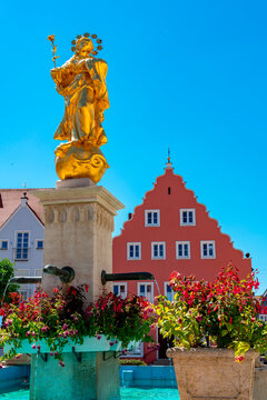 St. Mary's Column against clear blue sky at Bavaria, Germany