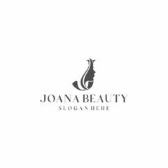 Letter J and Beauty Face logo concept ready for your brand