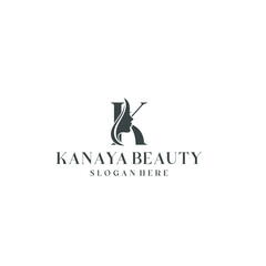Letter K and Beauty Face logo concept ready for your brand