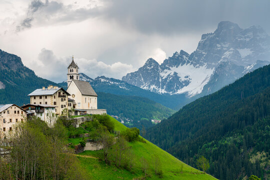 Church of Santa Lucia, Dolomites, Province of Belluno, Italy