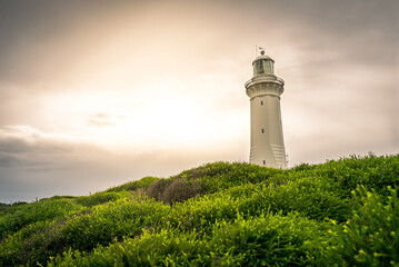 Lighthouse in the setting sun