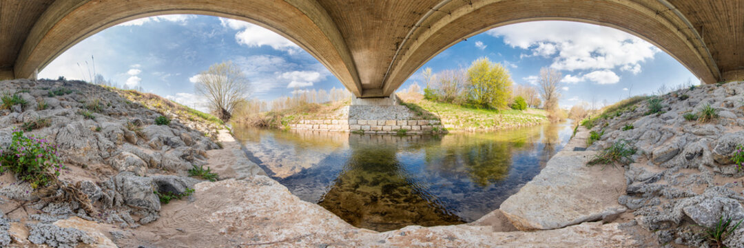 Rock formations against bridge over river in Baden-Wuerttemberg, Germany