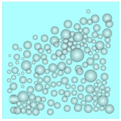 Gray 3D background with volumetric balls for the cover. White texture design template with abstract modern pattern. 