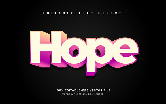 Hope text effect
