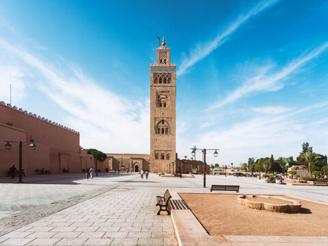Morocco, Marrakesh, Djami Al Fina, Koutoubia mosque