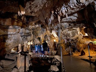 Tourist cave Vrelo in the Gorski kotar region - Fuzine Croatia or Die Höhle Vrelo in der kroatischen Region Gorski kotar - Kroatien (Turistička špilja Vrelo u regiji Gorski kotar - Fužine, Hrvatska)