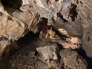 Tourist cave Vrelo in the Gorski kotar region - Fuzine Croatia or Die Höhle Vrelo in der kroatischen Region Gorski kotar - Kroatien (Turistička špilja Vrelo u regiji Gorski kotar - Fužine, Hrvatska)