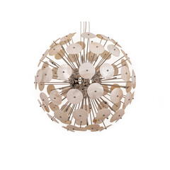 decorative art sputnik style multi-bulb light on white background - obrazy, fototapety, plakaty